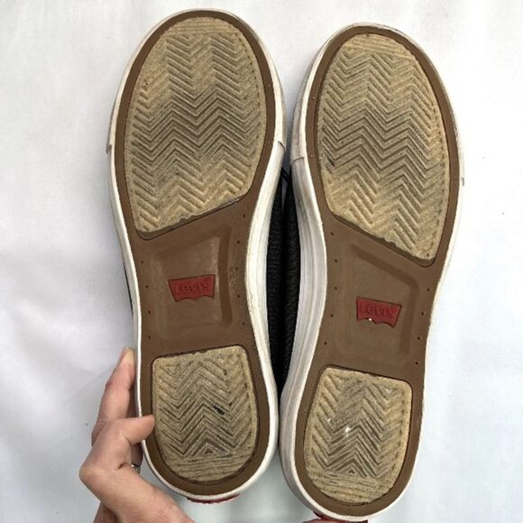 Levis Mens Stan Buck Black Denim Sneakers Size 8.5 Shoes Comfort Tech - Picture 3 of 5